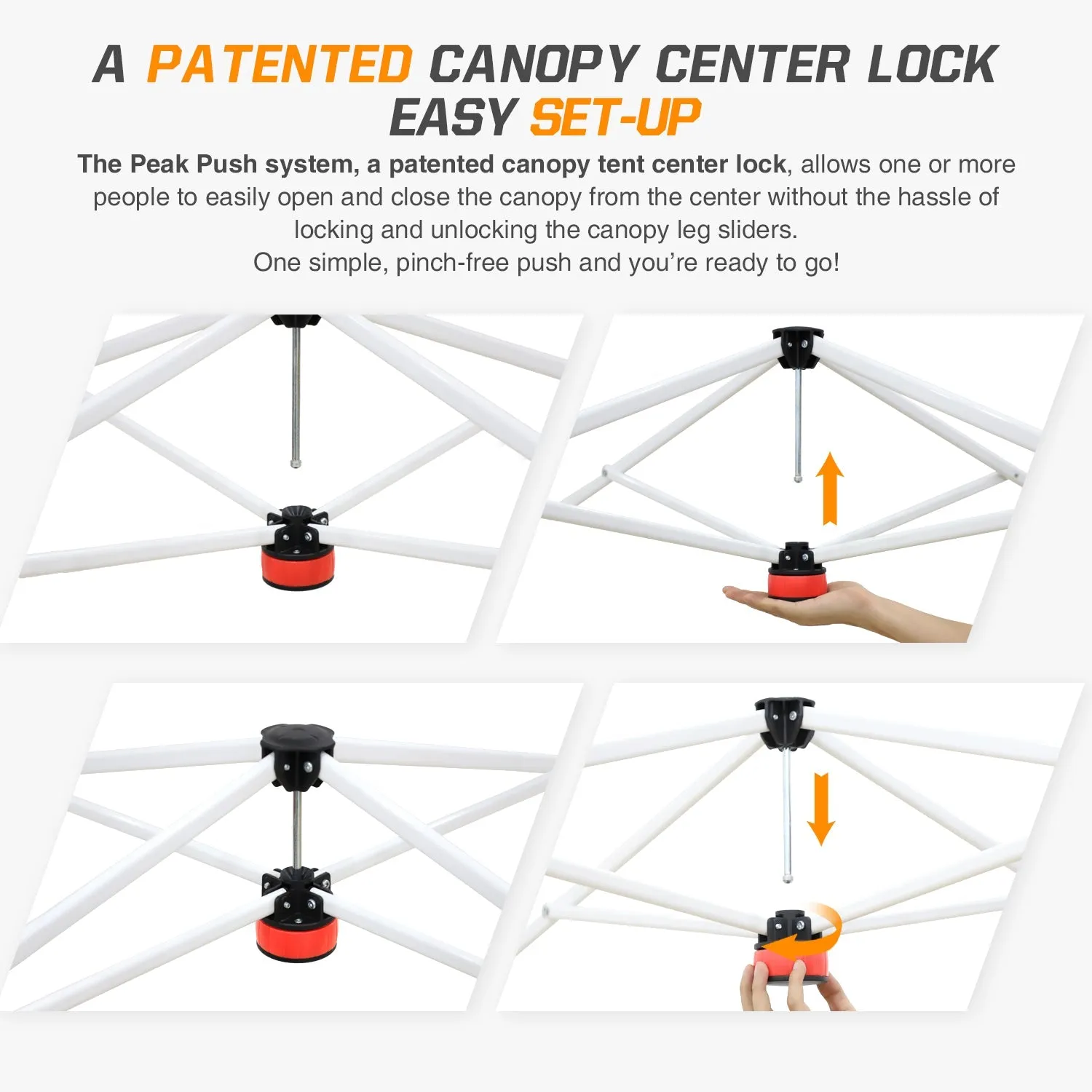 10x10 Slant Leg Pop-up Canopy Tent, 10x10 Base 8x8 Top (Flame)