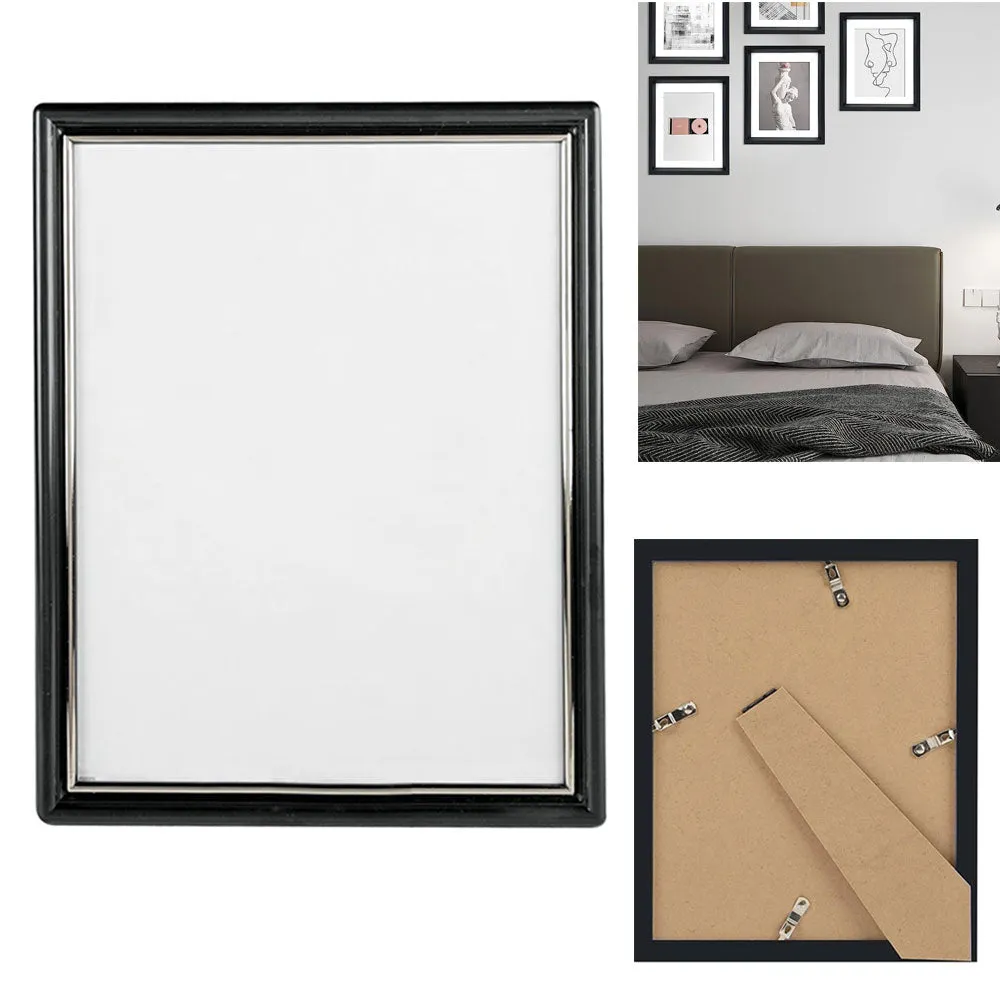 12 Picture Frames Black Silver Photo Poster Wall Collage Display Decor 8"X10"