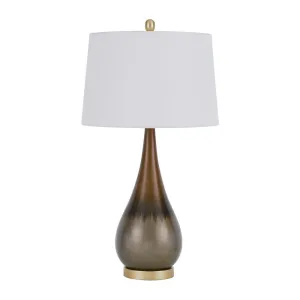 150W 3 Way Carmi Metal Table Lamp With Hardback Taper Drum Fabric Shade By Cal Lighting