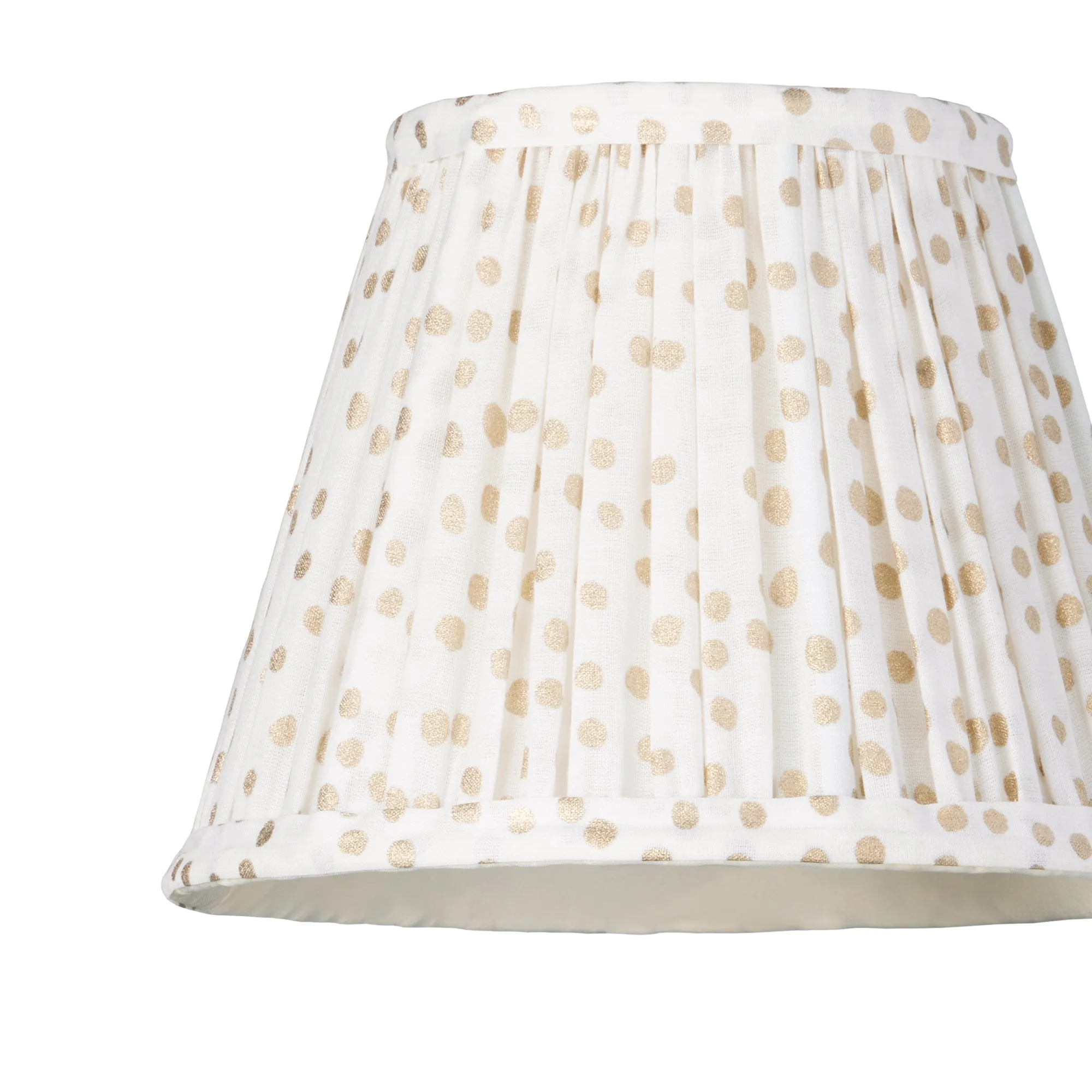 18cm Straight Empire Pendant shade in gold dotty