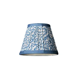 18cm Straight Empire Pendant shade in Turkish blue fish scales with blue tape