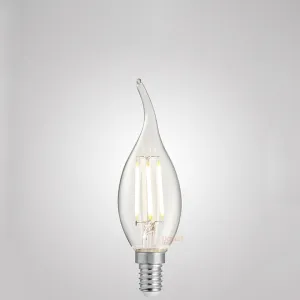 4W Flame Tip Candle LED Bulb E14 Clear in Natural White