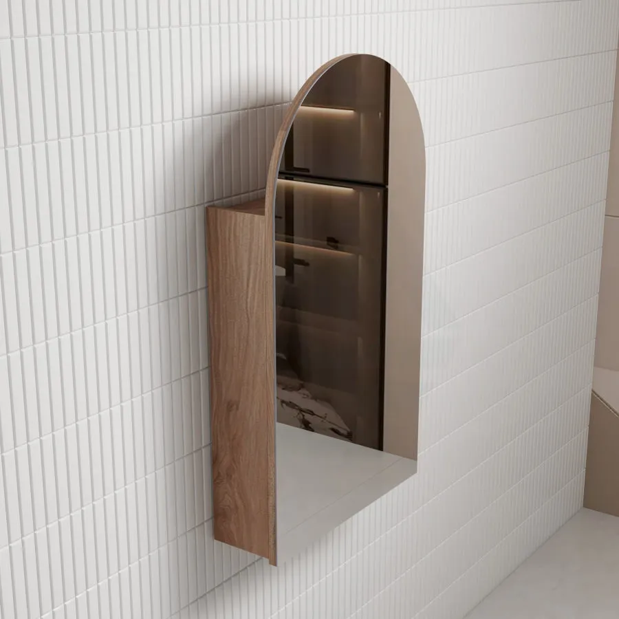 500x900mm Canterbury Wall Hung Arch Shaving Mirror Cabinet Mia Finish for Bathroom