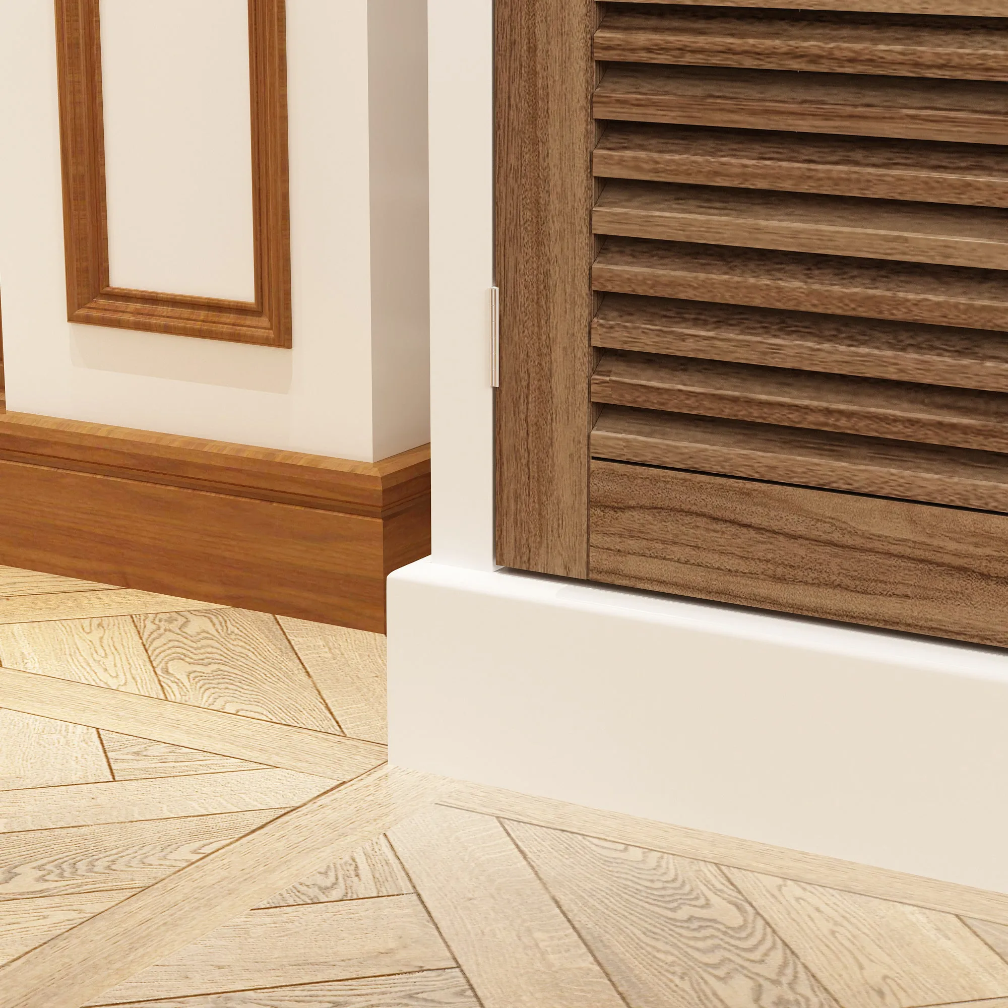 63 "W 4-Door Solid Wood Sideboard