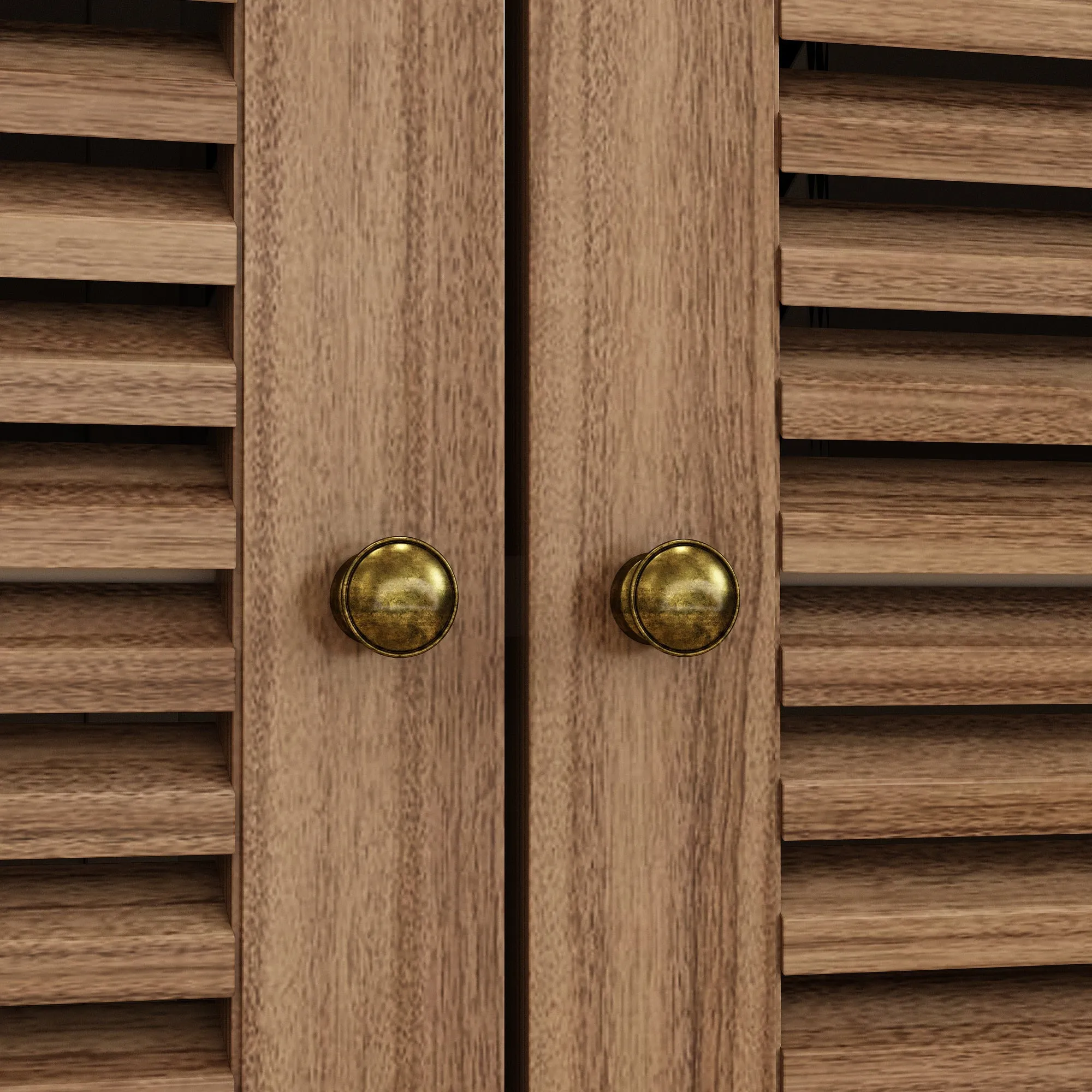 63 "W 4-Door Solid Wood Sideboard