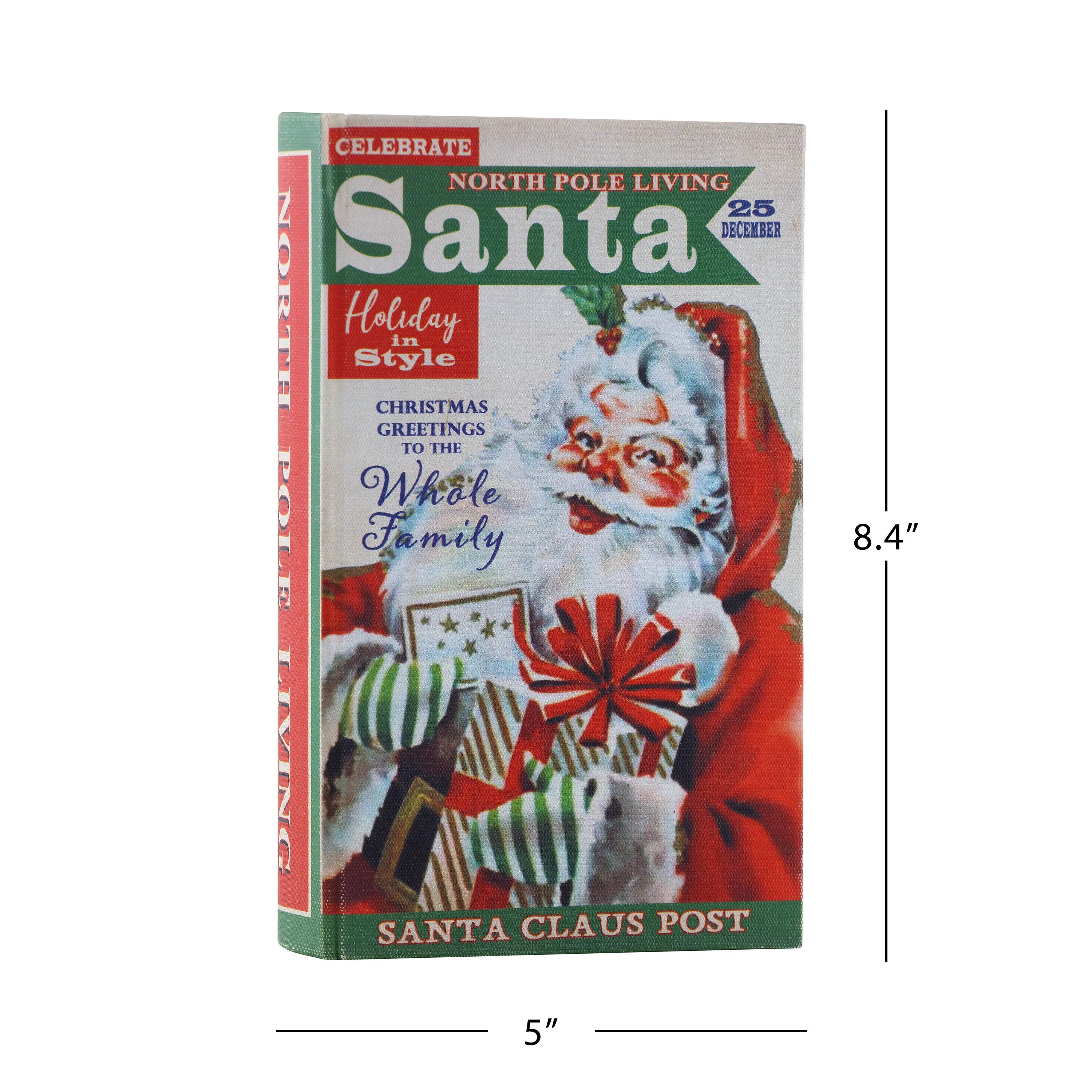 8 in. Vintage Storage Box - Santa