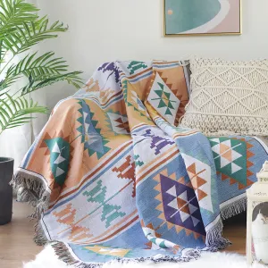 Bohemia Kilim Geometric Knitted Throw Blanket For Beds Sofa