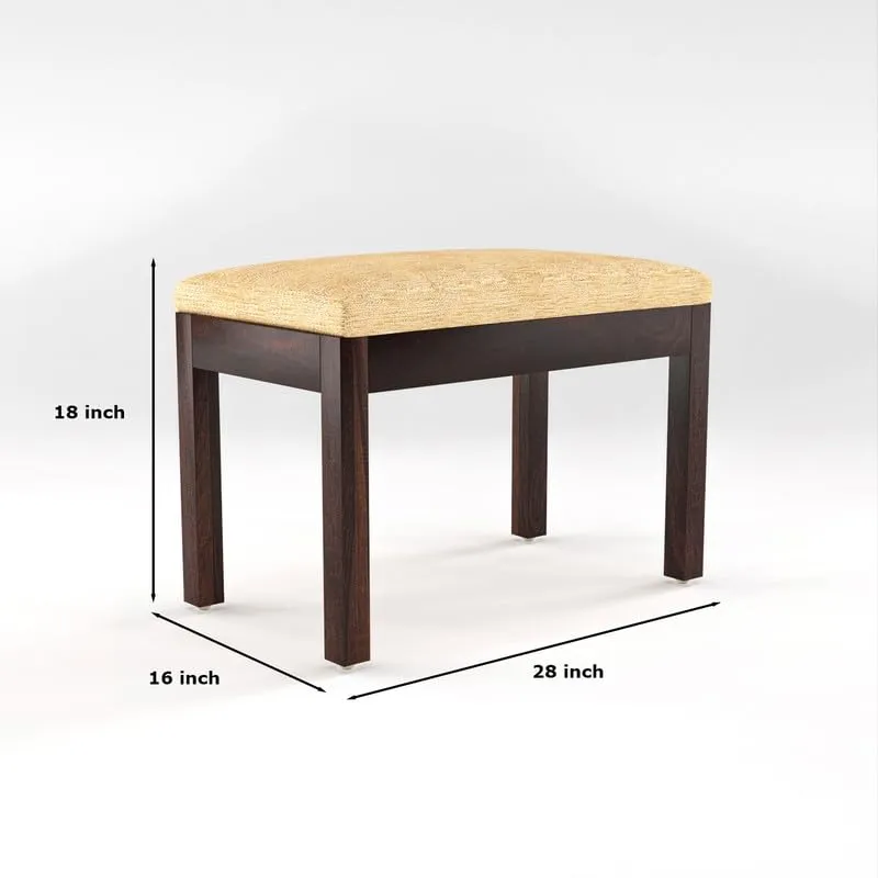 Dream Look Furniture Solid Sheesham Wood Dining Room Sets 4 Seater Dining Table with 3 Cushions Chairs & 1 Bench for Dining Room, Living Room, Restaurant, Cafeteria (Standard, Walnut Finish)