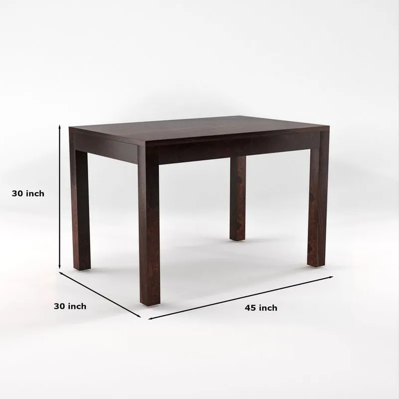 Dream Look Furniture Solid Sheesham Wood Dining Room Sets 4 Seater Dining Table with 3 Cushions Chairs & 1 Bench for Dining Room, Living Room, Restaurant, Cafeteria (Standard, Walnut Finish)