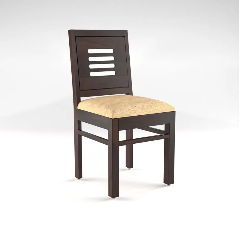 Dream Look Furniture Solid Sheesham Wood Dining Room Sets 4 Seater Dining Table with 3 Cushions Chairs & 1 Bench for Dining Room, Living Room, Restaurant, Cafeteria (Standard, Walnut Finish)