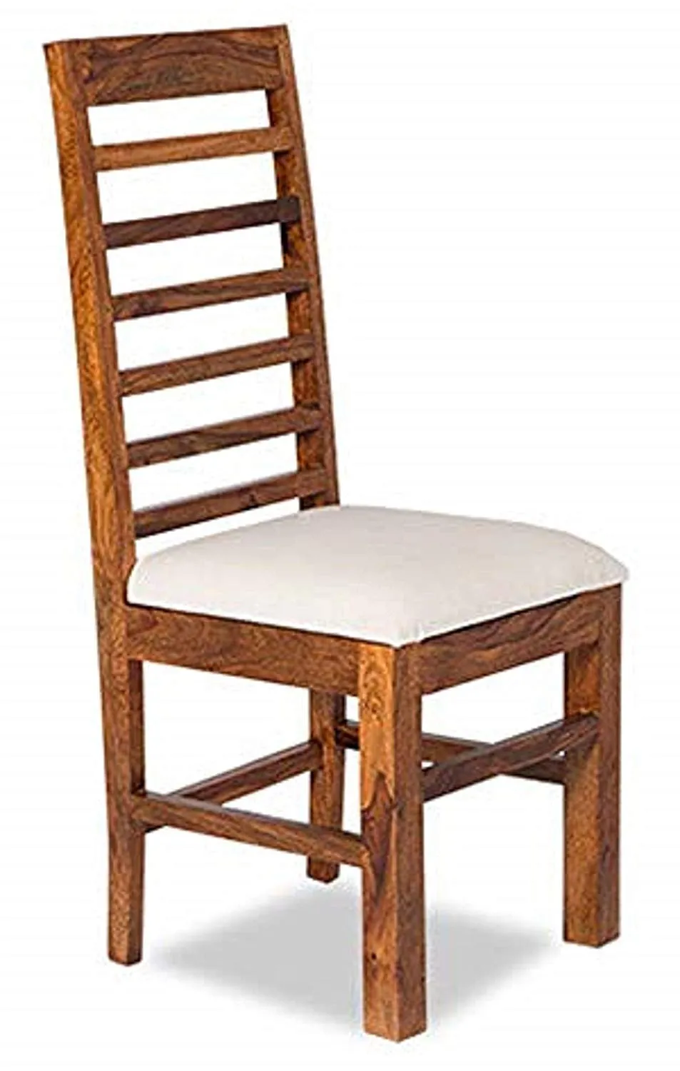 Furnifab Sheesham Wood 4 Seater Round Dining Table Set with Chairs for Living Room (Brown, Honey)