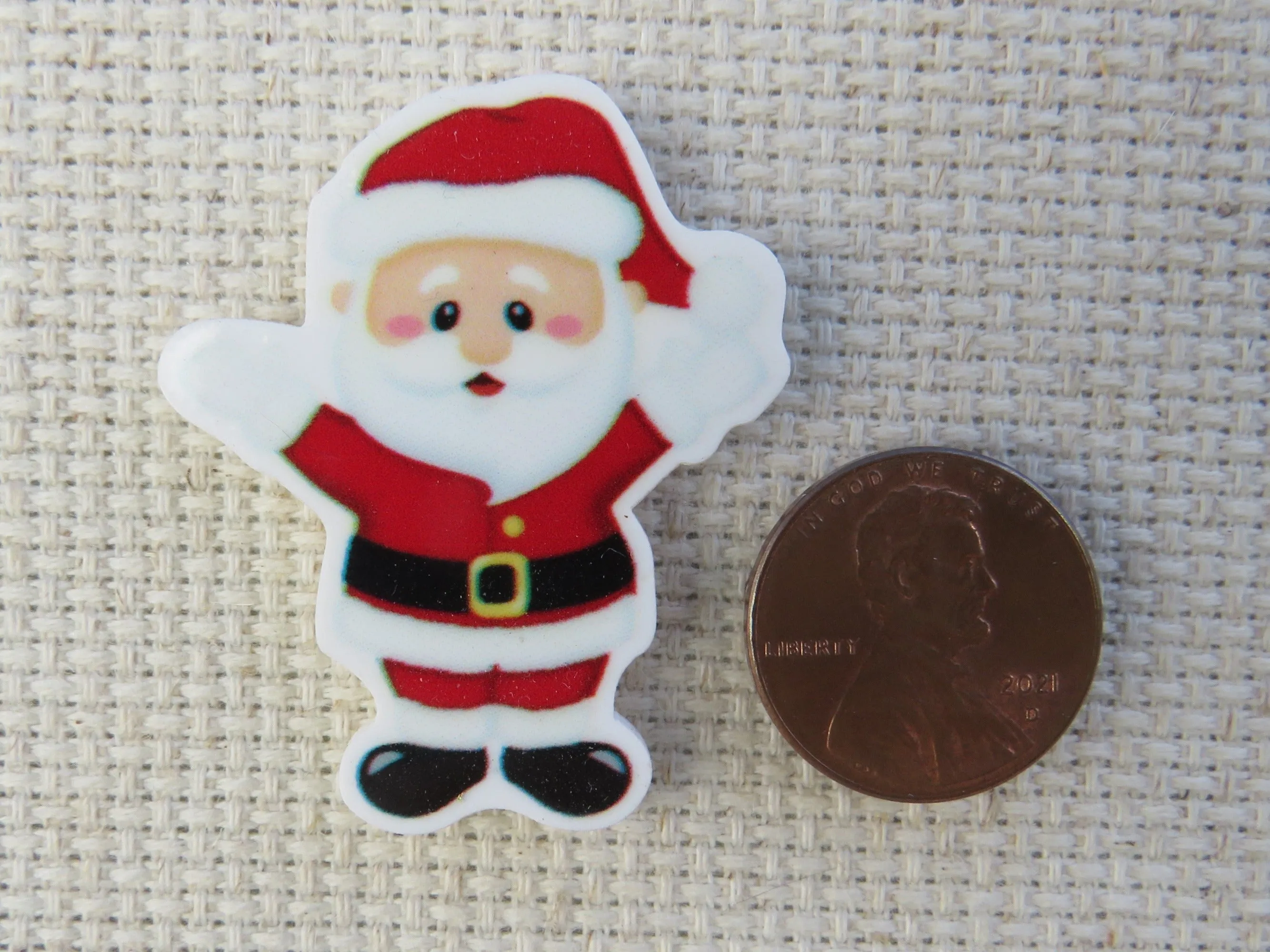 Happy Santa Needle Minder, Cover Minder, Magnet