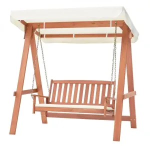 Heavy Duty Comfortable Patio Outdoor 2-Seater Swing Bench | Heavy Duty Frame | Sturdy Metal Hanging Chains | Porch Canopy Swing | Waterproof