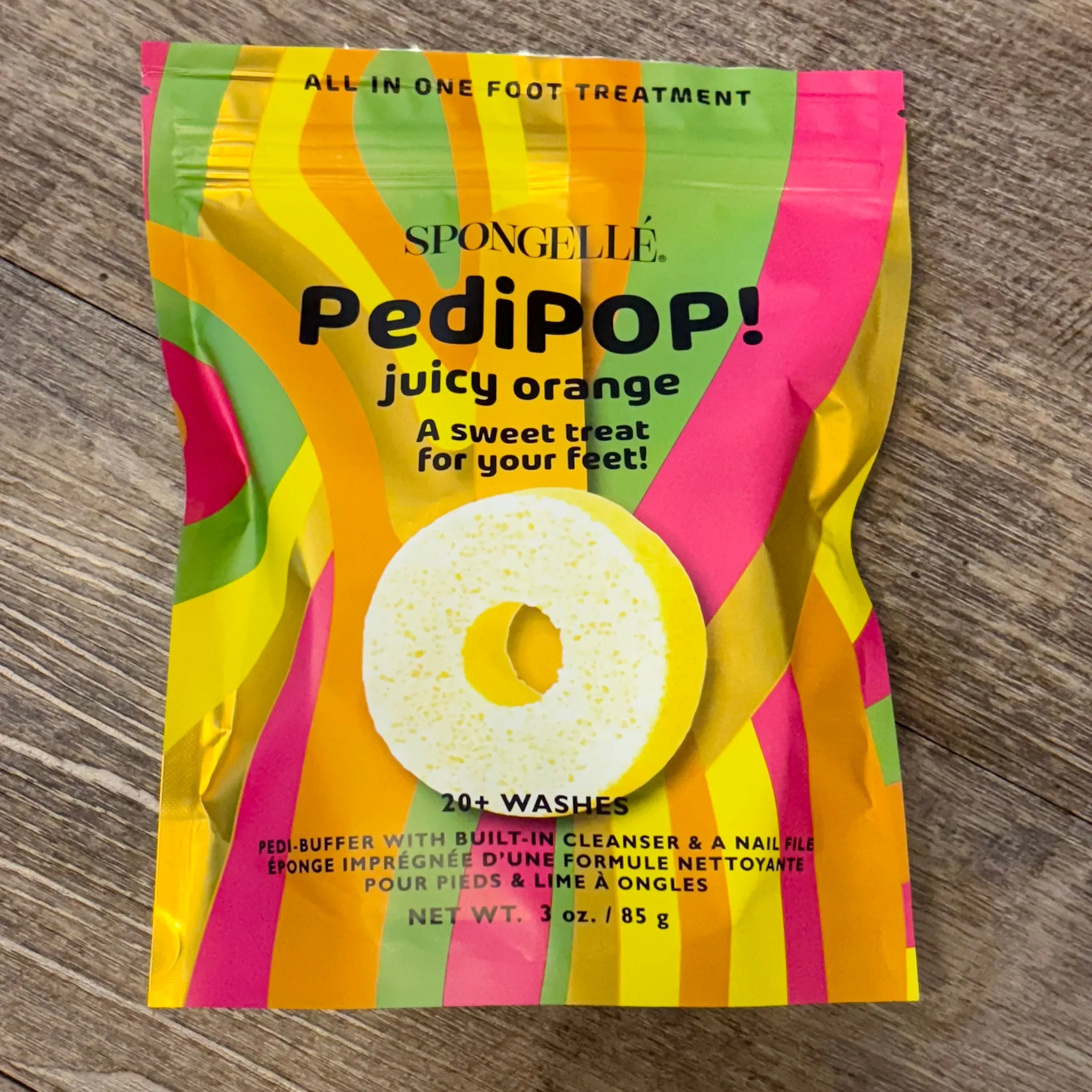Juicy Orange PediPOP! Pedi Buffer & Nail File by Spongelle