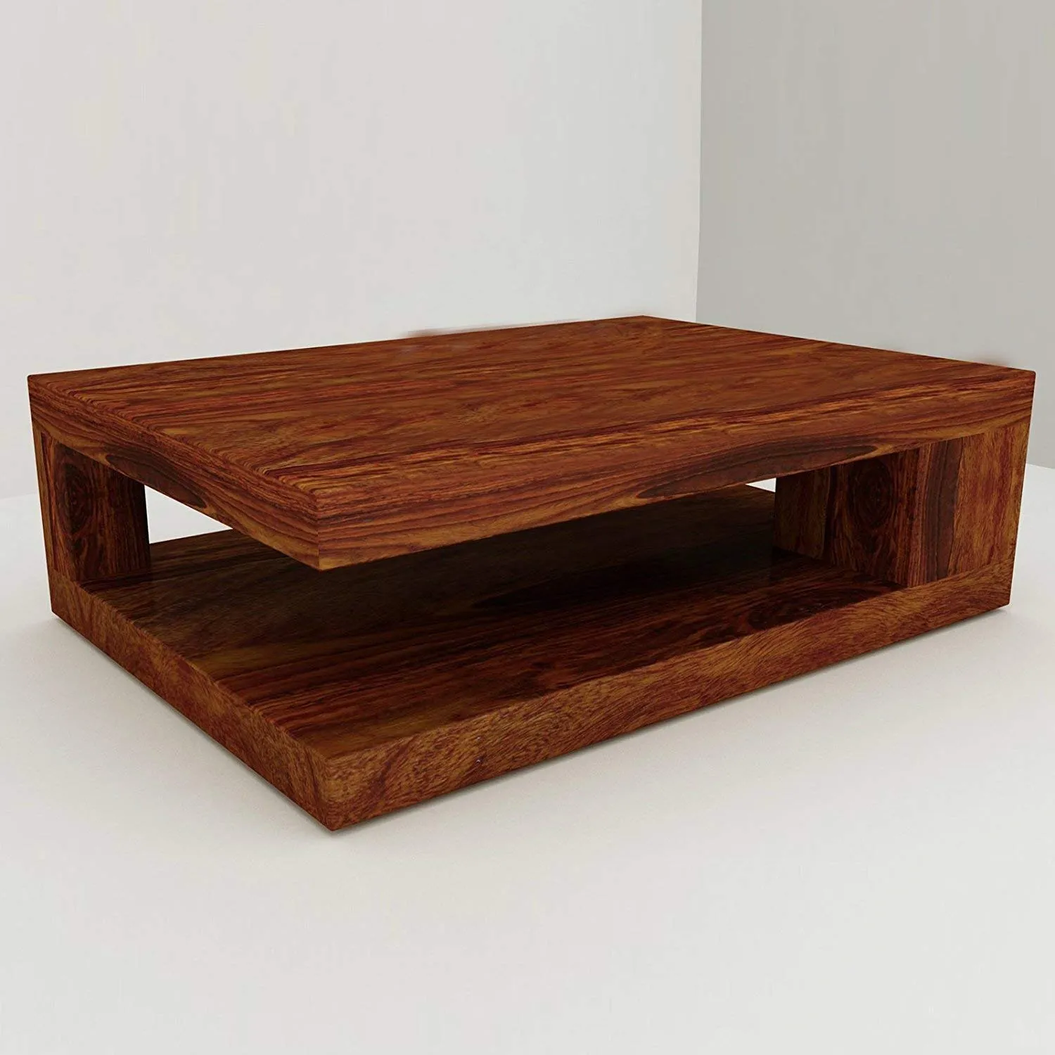 Jyoti Furniture Traditional Coffee table; Center table (Sheesham,Glossy finish,Brown )