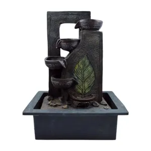 KRN Tranquil Serenity: Tabletop Water Fountain for Home - Ideal Decorative Gift for Any Occasion | Tabletop Fountain Indoor | Indoor Desk Fountain | Office Desk Fountain - Resin (Multicolor)