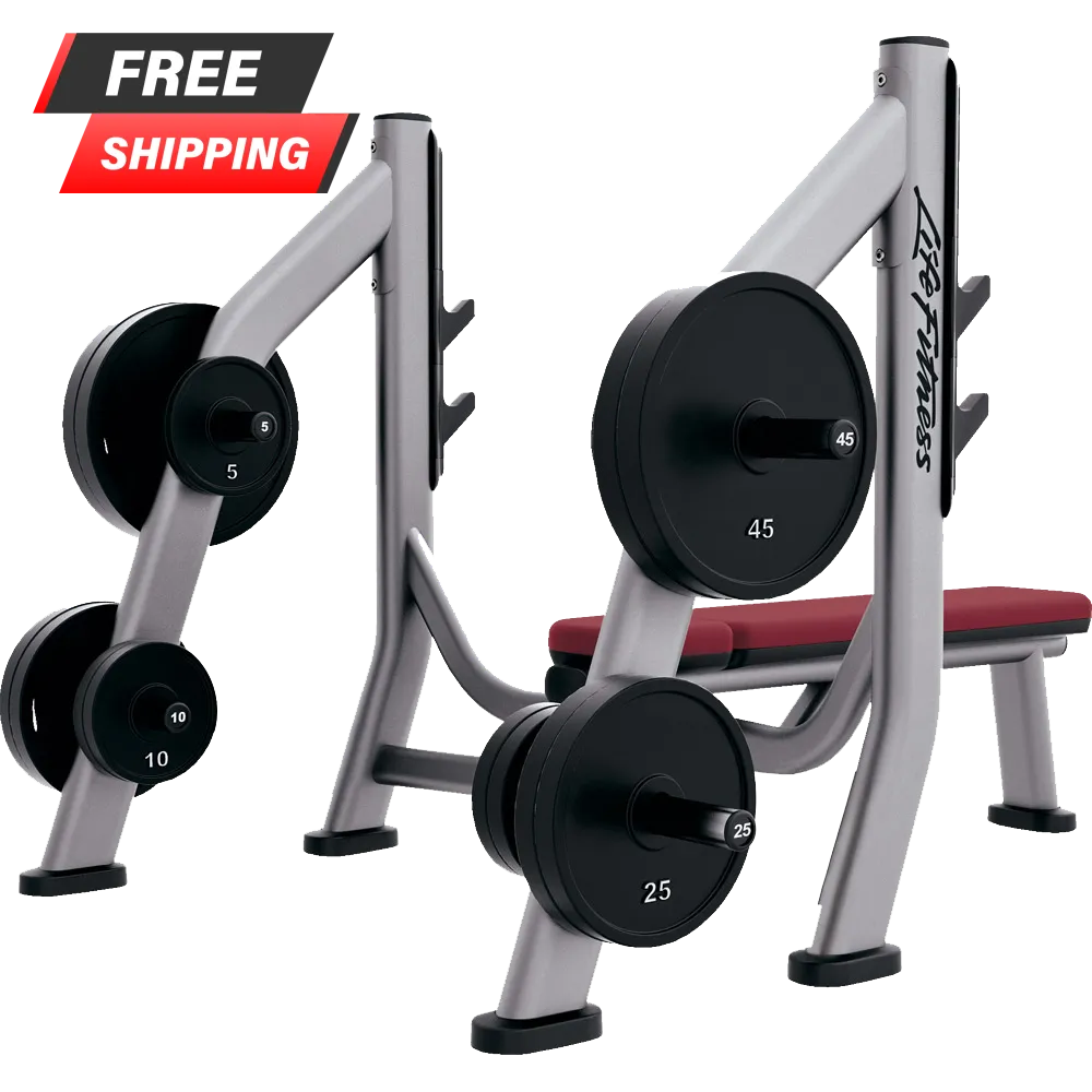 Life Fitness Signature Series Olympic Bench Weight Storage (ADDED STORAGE ONLY)