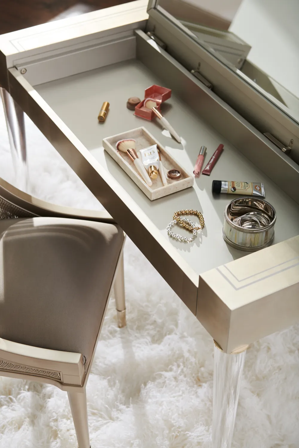 Modern Vanity Desk | Caracole Moment Of Clarity