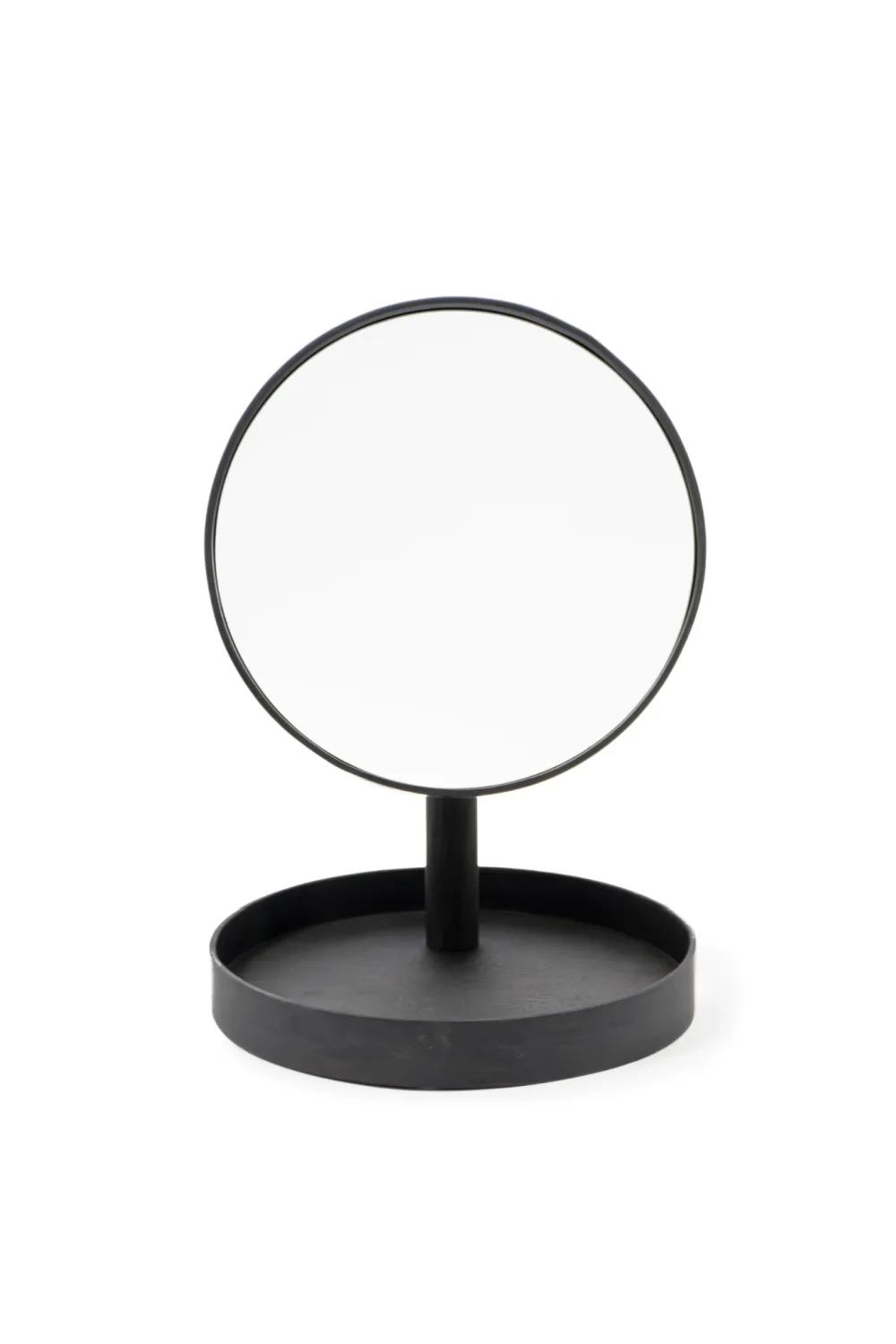 Oak Magnifying Vanity Mirror with Storage Tray | Wireworks Look