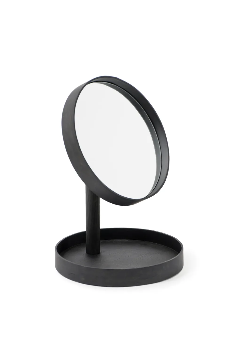 Oak Magnifying Vanity Mirror with Storage Tray | Wireworks Look