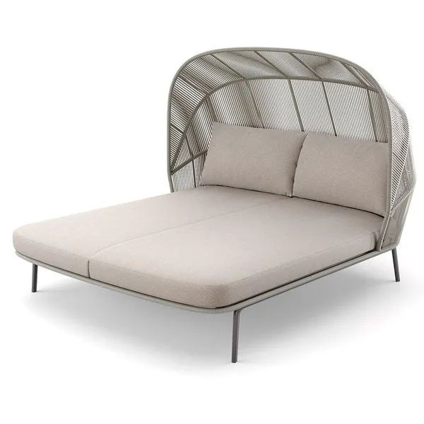 Outdoor Braided, Rope & Cord Canopy Daybed - Golden