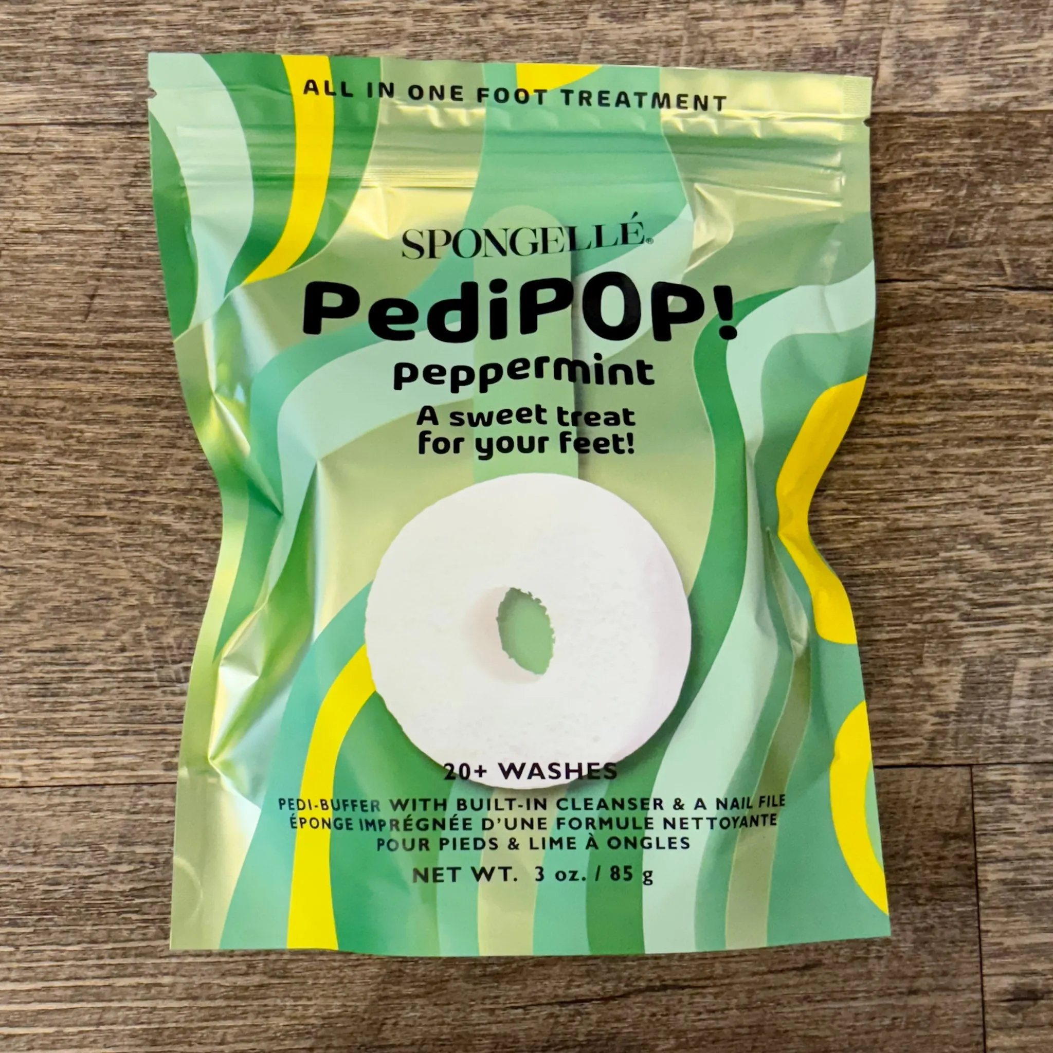 Peppermint PediPOP! Pedi Buffer & Nail File by Spongelle
