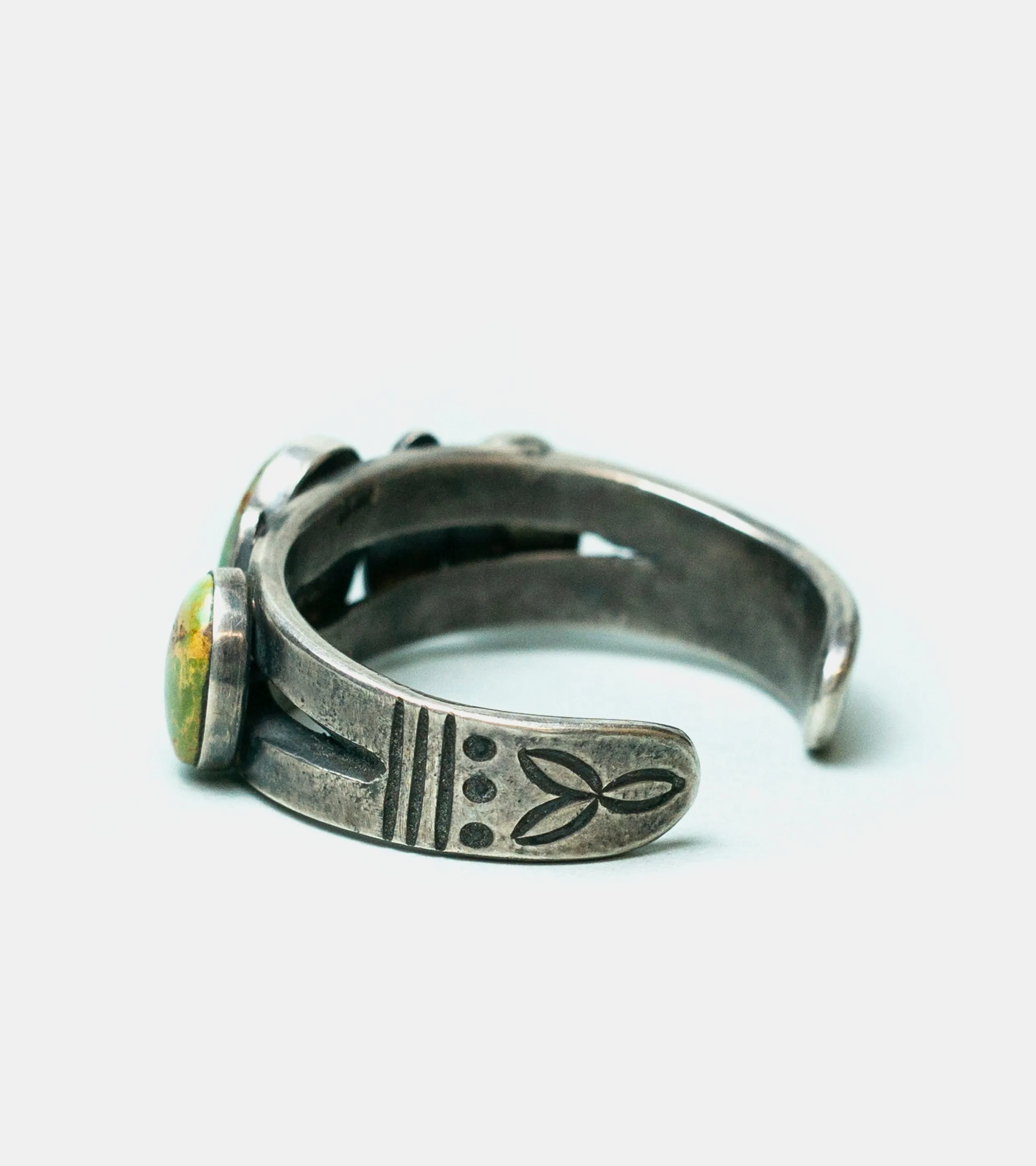 Red Rabbit Three-Stone Turquoise Cuff