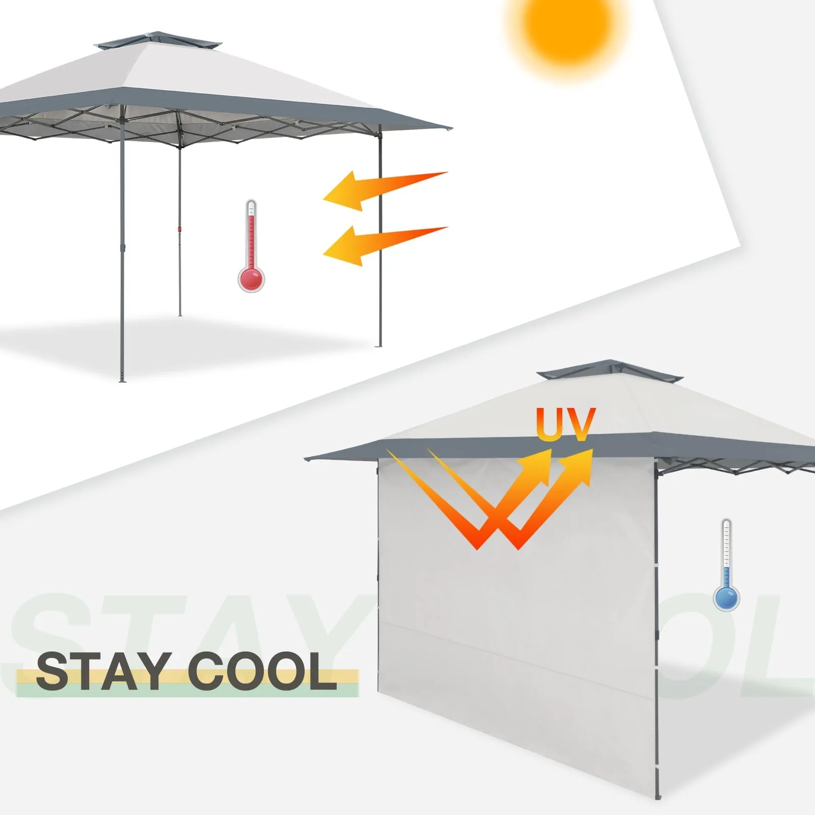 Sunwall / Sidewall for 13x13 ft Straight Leg Canopy