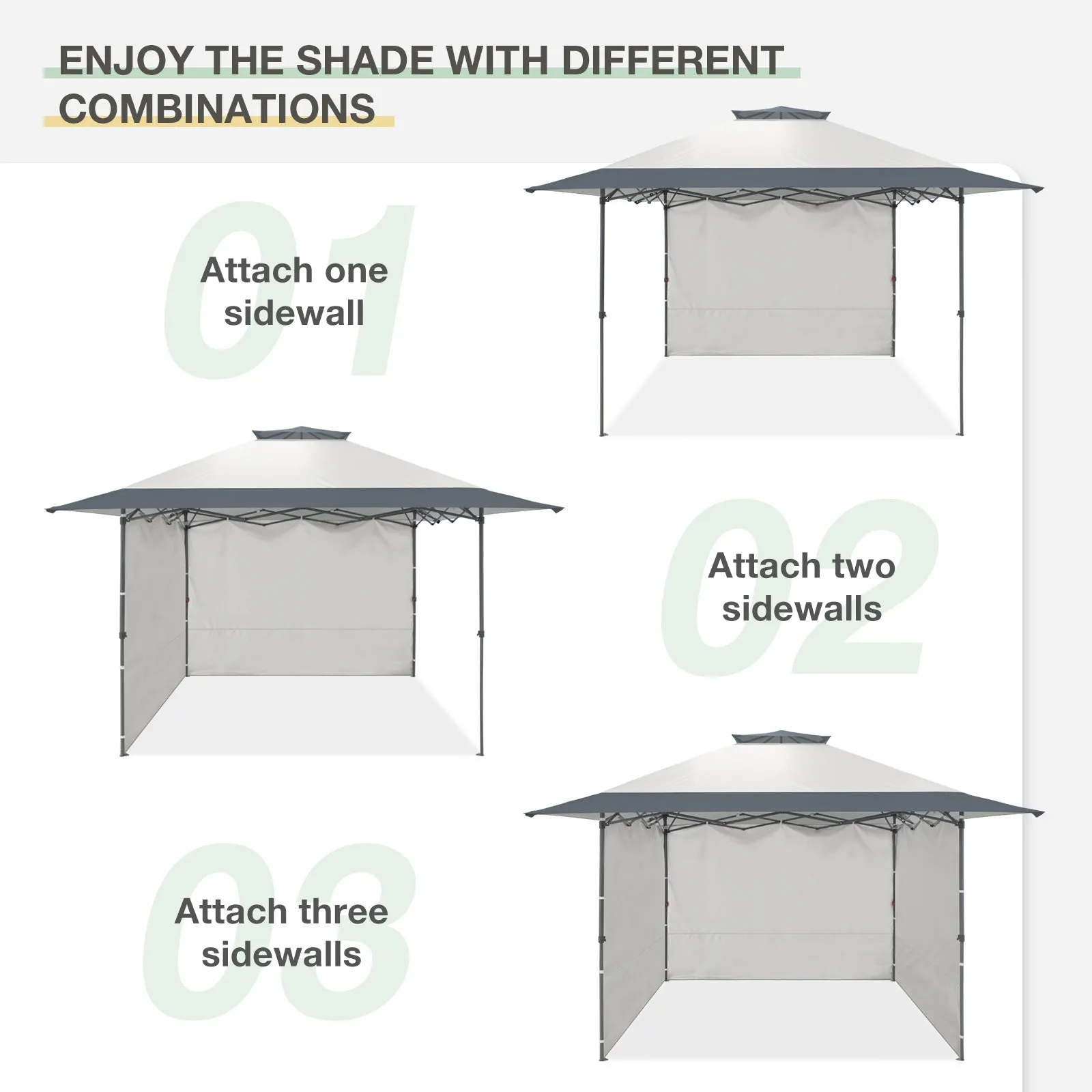 Sunwall / Sidewall for 13x13 ft Straight Leg Canopy