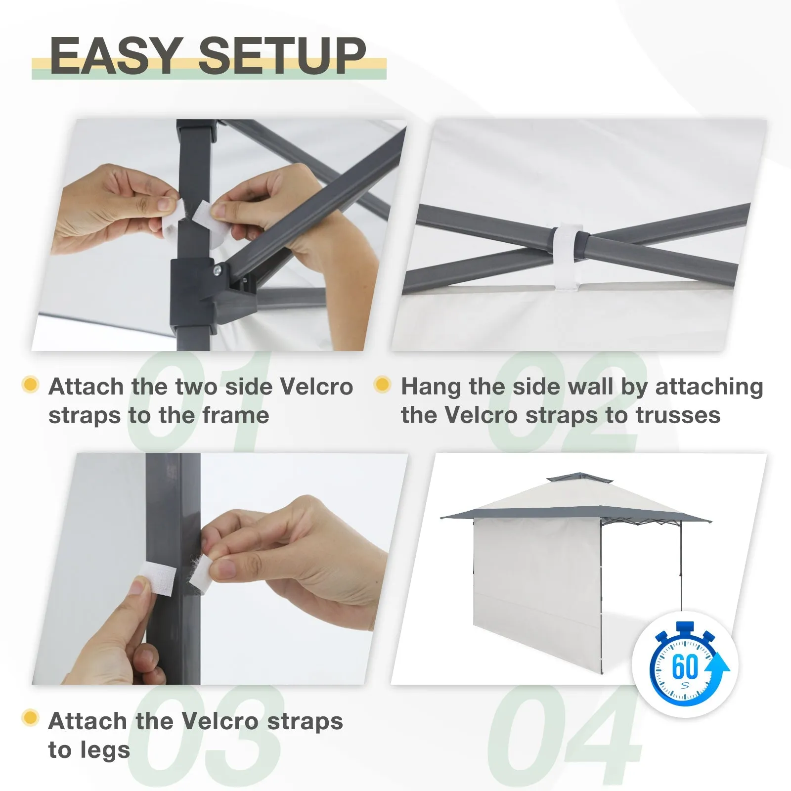 Sunwall / Sidewall for 13x13 ft Straight Leg Canopy