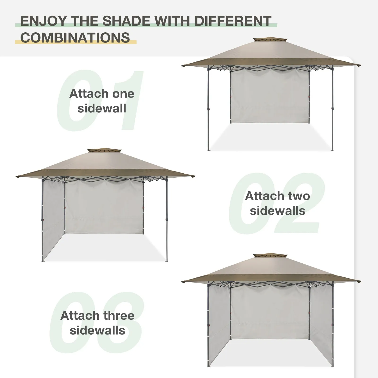 Sunwall / Sidewall for 13x13 ft Straight Leg Canopy