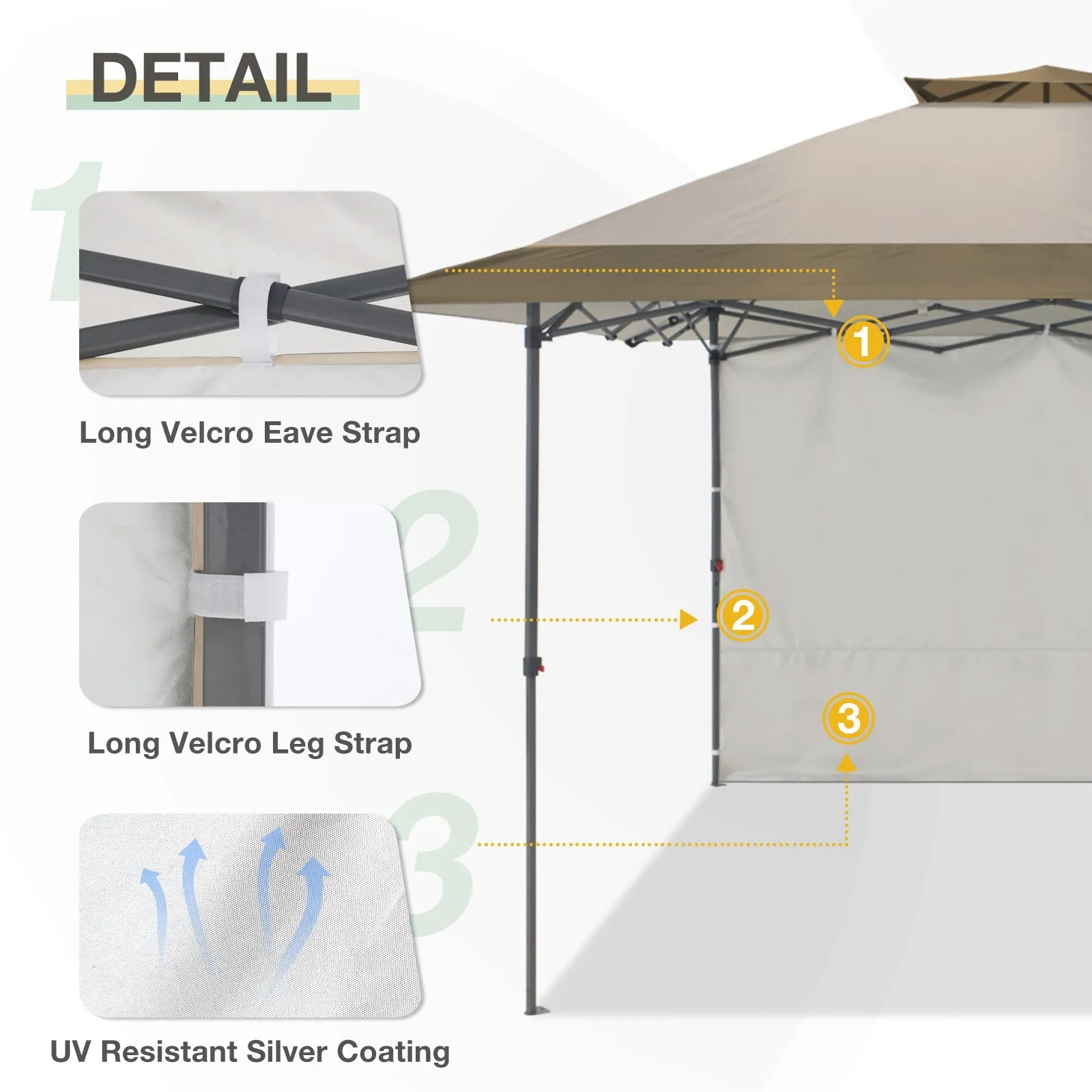 Sunwall / Sidewall for 13x13 ft Straight Leg Canopy