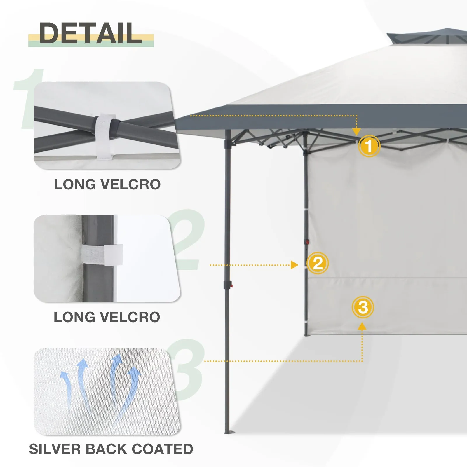 Sunwall / Sidewall for 13x13 ft Straight Leg Canopy