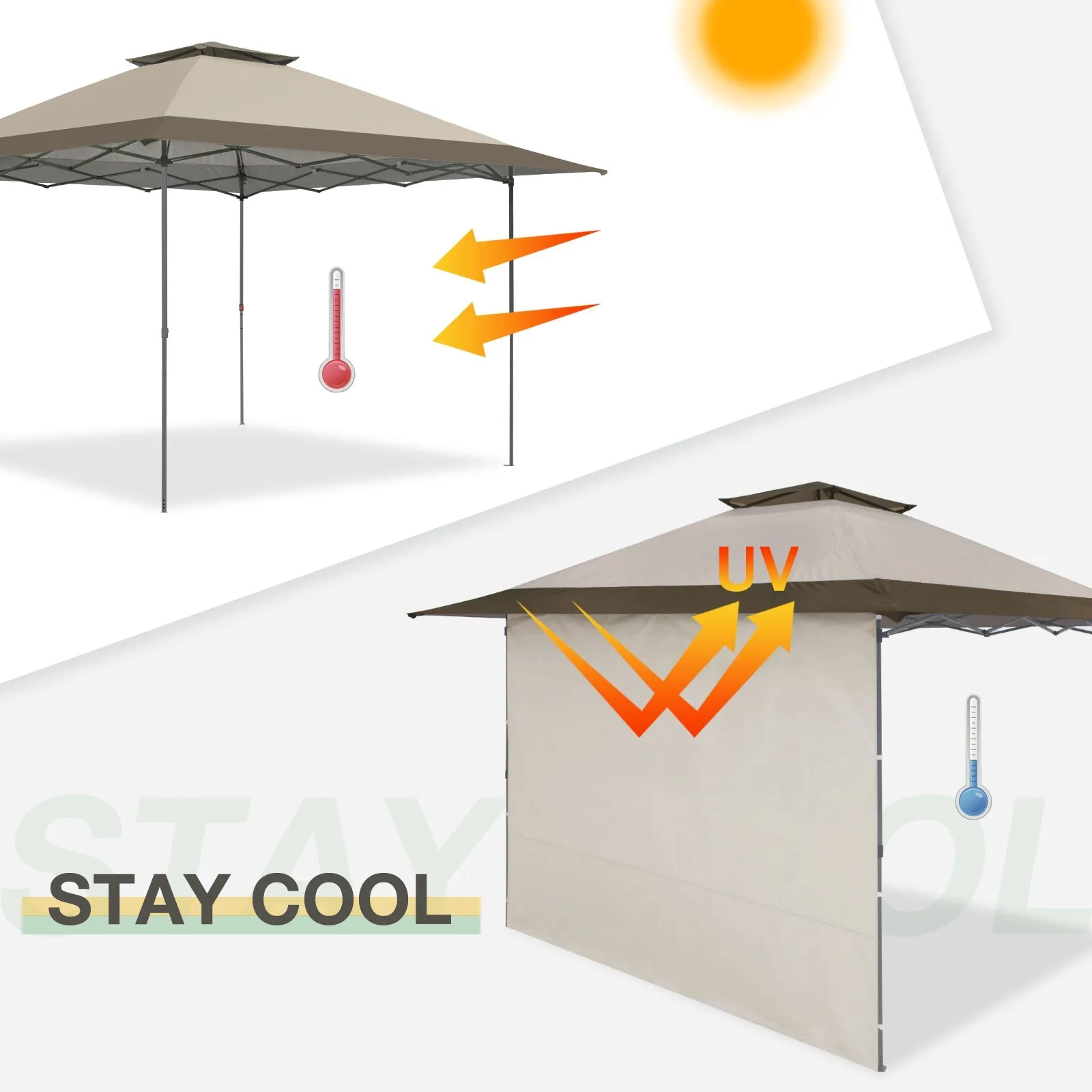 Sunwall / Sidewall for 13x13 ft Straight Leg Canopy