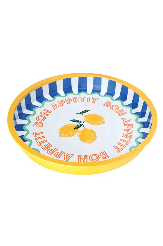 Talking Tables Bon Appetit Lemon Tin Tray