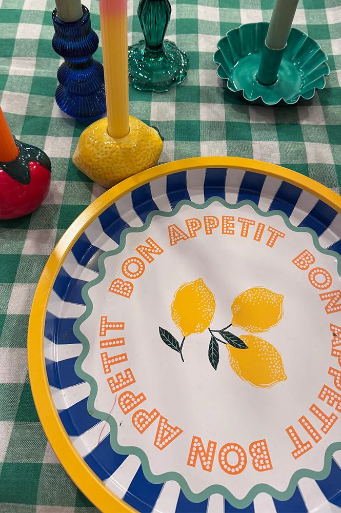 Talking Tables Bon Appetit Lemon Tin Tray