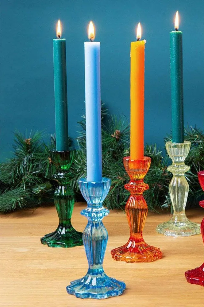 Talking Tables Green Glass Candle Holder