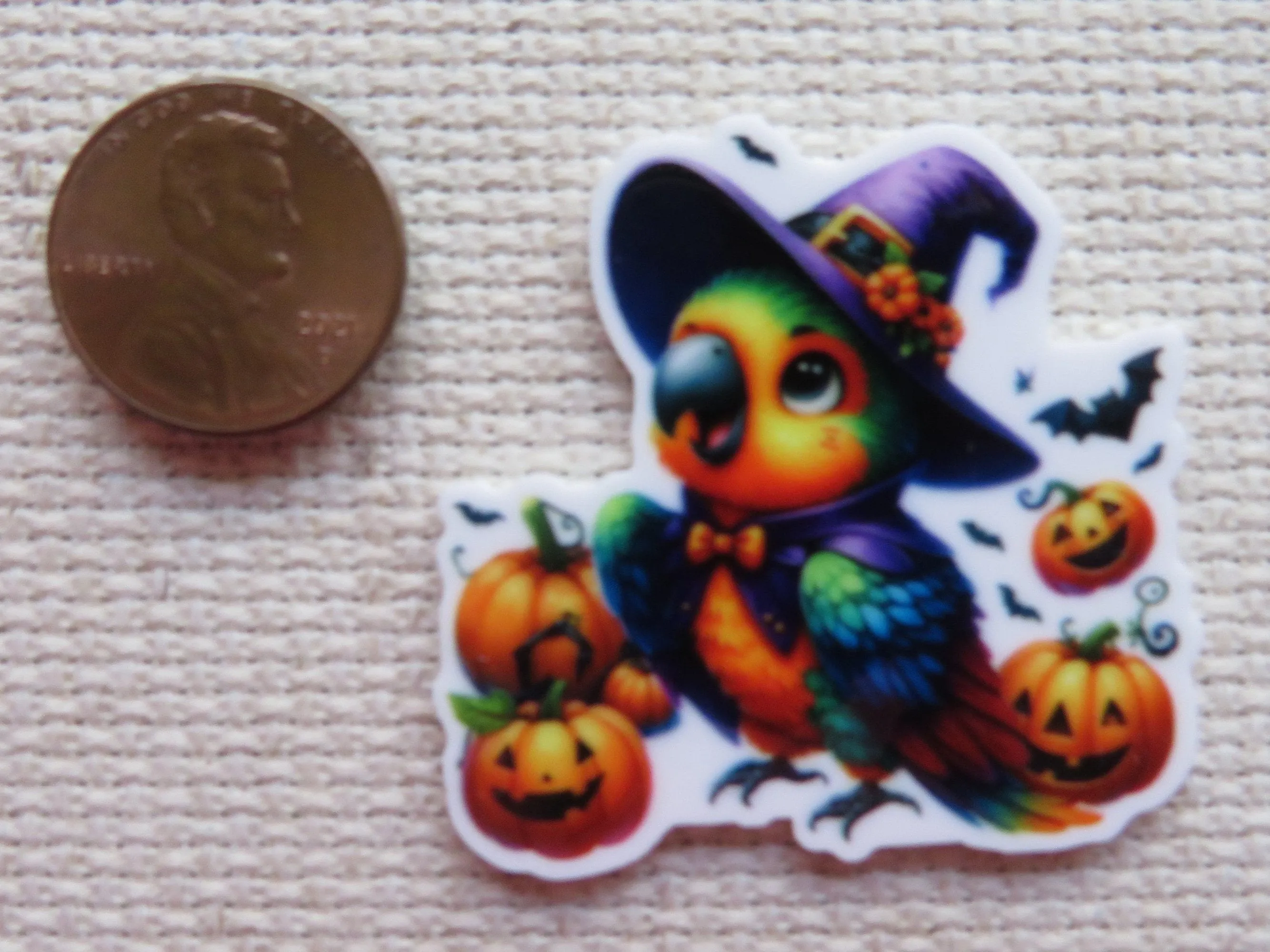Witchy Bird Fun Needle Minder, Cover Minder, Magnet